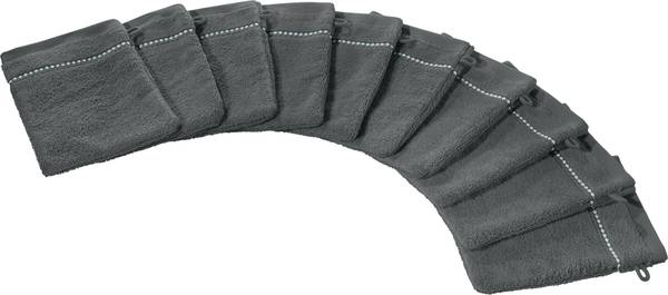 Waschhandschuh 10er-Pack 164500 Anthrazit