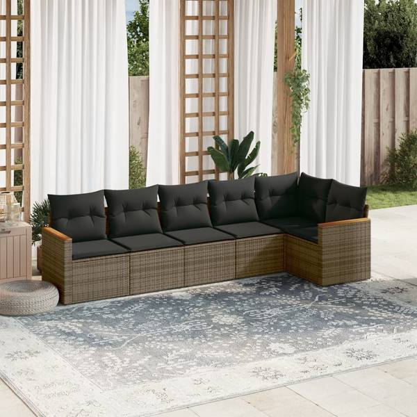 Garten-Lounge-Set 3034862-1 6-teilig Grau