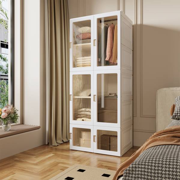 Kleiderschrank YTDHP589 Gelb - Kunststoff - 50 x 170 x 69 cm