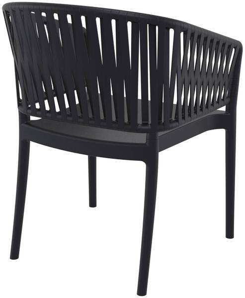 Gartenstuhl Portofino 4er Set Schwarz - 4er Set