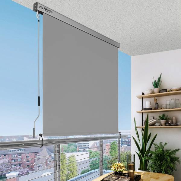 Senkrechtmarkise SolVision MS5 Grau - Aluminium - 160 x 1 x 250 cm
