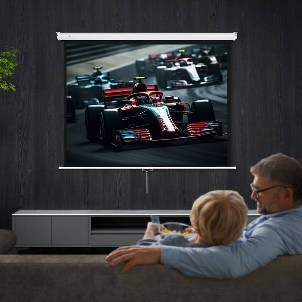 Beamer Leinwand 001-023V00WT Weiß - Kunststoff - 8 x 138 x 181 cm