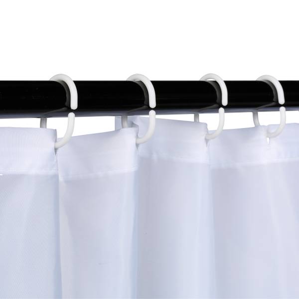 Rideau de douche 180 x 200 cm Bleu - Gris - Blanc