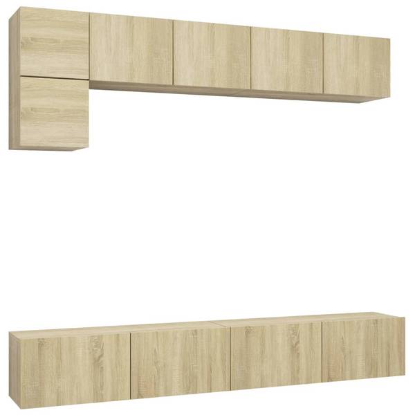 Meuble tv 3006915-1 (lot de 5) Marron - Bois manufacturé - 100 x 30 x 30 cm