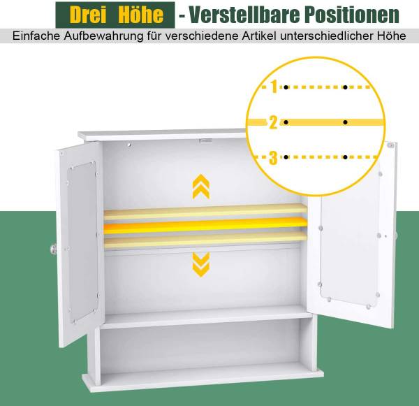 Spiegelschrank Badezimmer Weiß