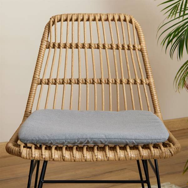 Sitzkissen CHIARA (4er-Set) Grau - Polyester - 43 x 2 x 43 cm