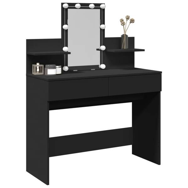 LED-Schminktisch XT5391 Schwarz - Holzwerkstoff - 40 x 130 x 100 cm