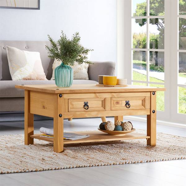 Table basse SALSA Marron - Pin - 100 x 46 x 60 cm