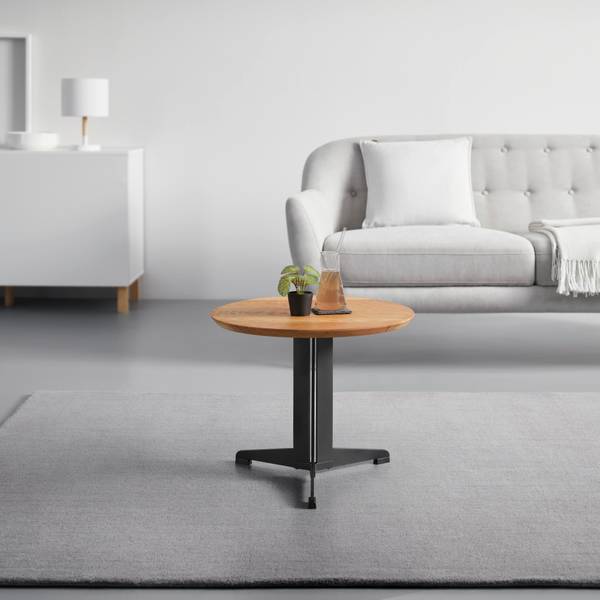 Couchtisch MOMBASA 55 Beige - Metall - Holz teilmassiv - 45 x 55 x 55 cm
