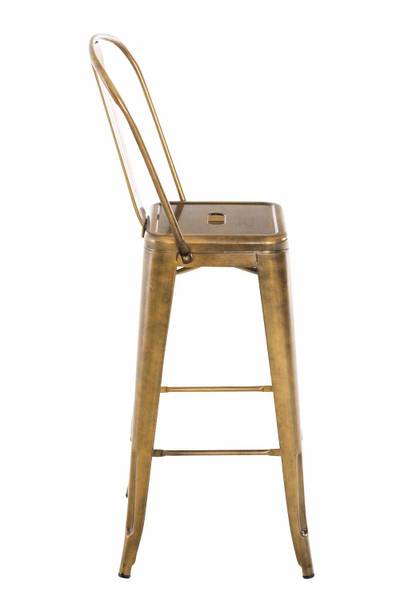 Barhocker Aiden Gold - Metall - 44 x 115 x 52 cm