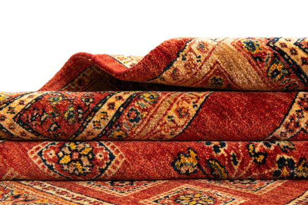 Tapis Kashkuli LVI Rouge - Laine - 146 x 1 x 187 cm