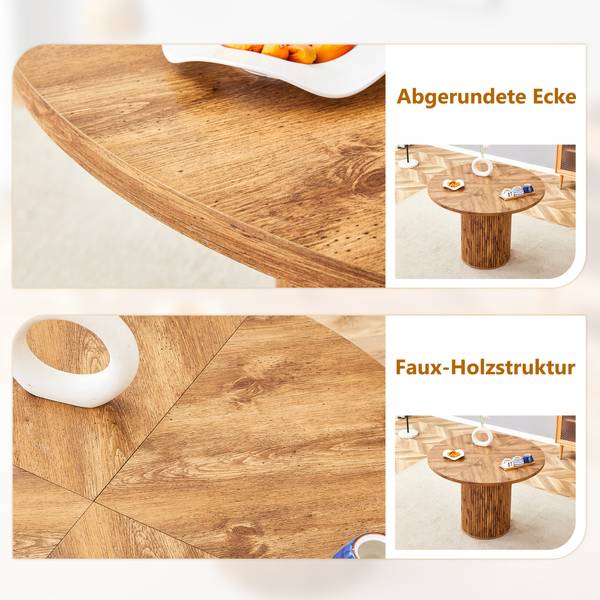 Essgruppen AscendIv Braun - Webstoff - 100 x 76 x 100 cm