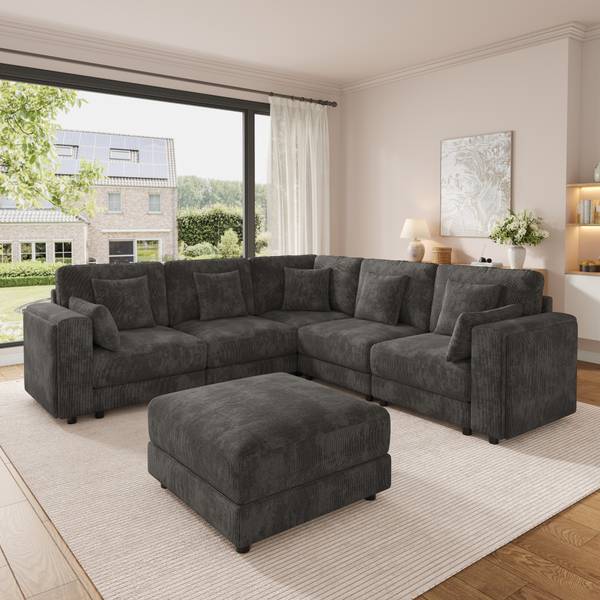 Ecksofa Chen9501Lad Ⅵ Grau