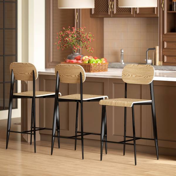 Barhocker 83A-255V00ND 2er Set Braun - Metall - 43 x 103 x 55 cm