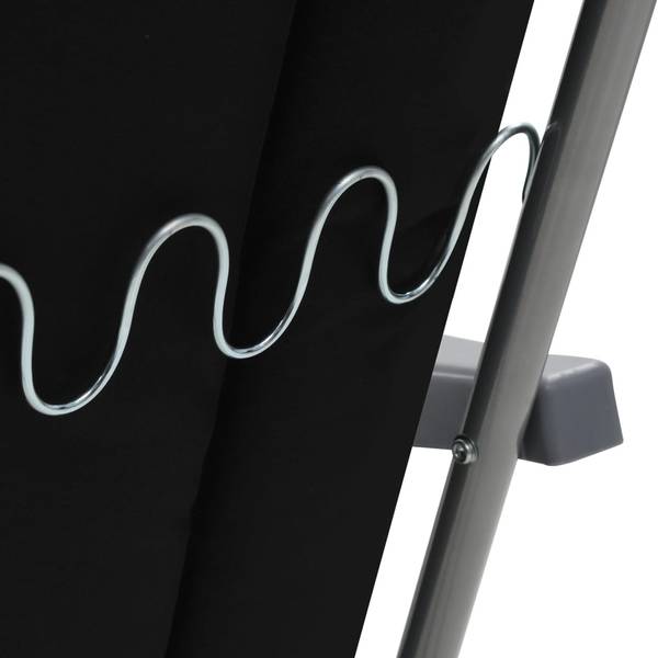 Tuin Stoel 296373 Set van 2 zwart