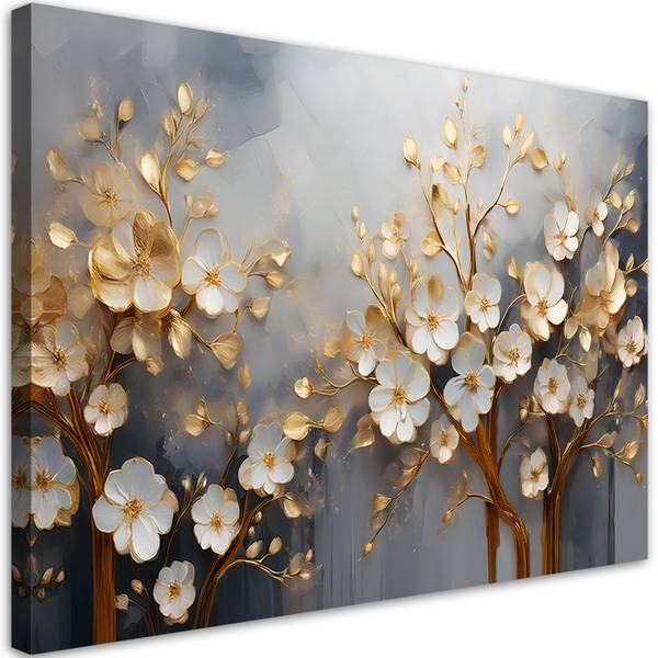Canvas schilderij Bloemen 60 x 40 cm
