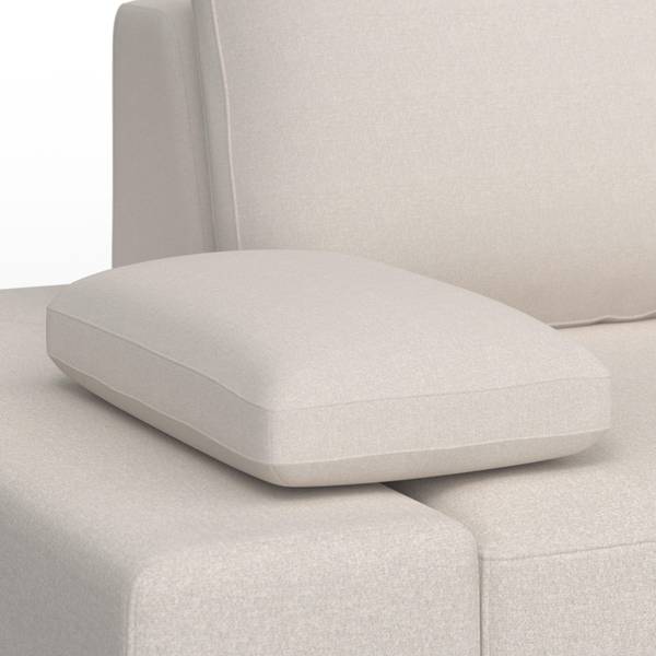 Ecksofa MANI Beige - Metall - Textil - Holz teilmassiv - 1 x 1 x 1 cm