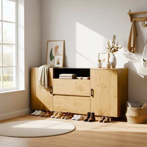 Sideboard Renewabl Braun - Holzwerkstoff - 140 x 70 x 40 cm