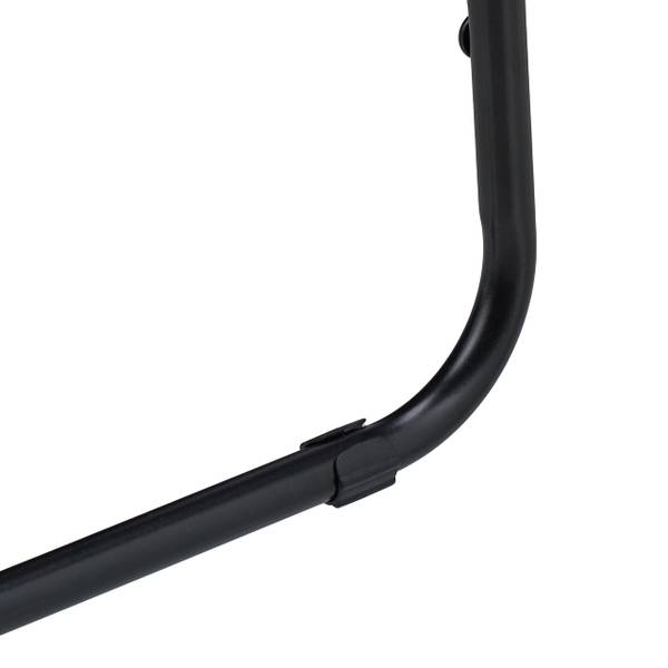 Handdoekladder metaal met 3 houders zwart - staal - 56 x 181 x 2 cm