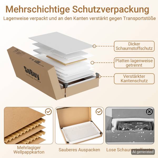 Küchenschrank FSB111-WN Braun - Weiß - Melamin - 38 x 90 x 80 cm