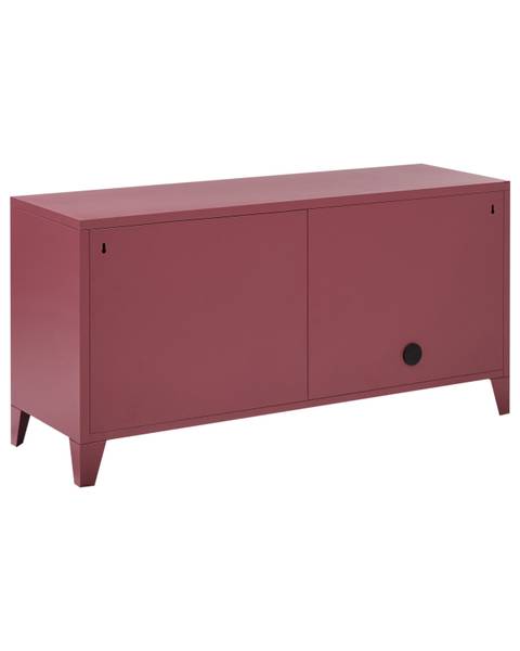 Armoire de bureau CARDIFF Rouge - Métal - 120 x 60 x 40 cm