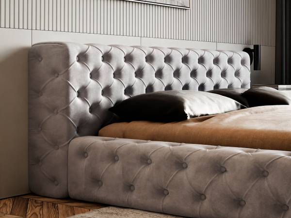 Polsterbett PALINI Grau - Liegefläche Breite: 180 cm