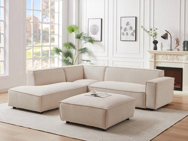 Sofa ohne Schlafmöglichkeit BORORE Beige - Textil - 95 x 44 x 95 cm