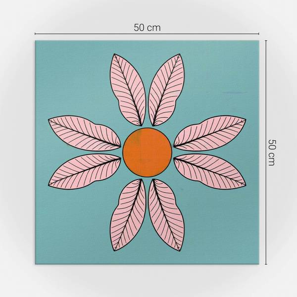 Fliesen Blume Sonne 4er Set 50 x 50 cm