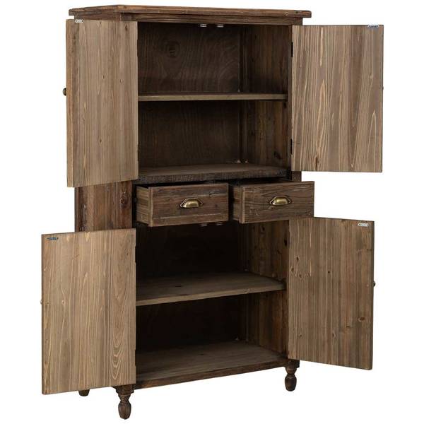 Kleiderschrank Minerva Braun - Holzwerkstoff - 90 x 160 x 45 cm