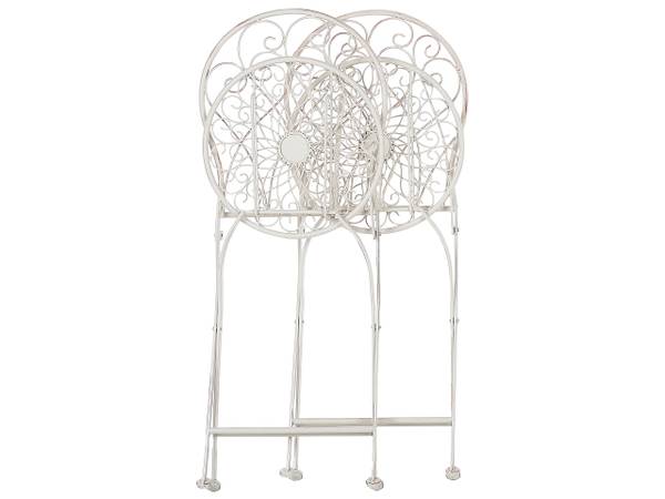 Gartenset STIFFE 2-tlg Weiß - Metall - 40 x 95 x 46 cm