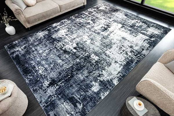 Teppich MODERN ART Grau - Baumwollstoff - Polyester - Wolle - 230 x 160 cm