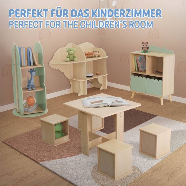 Bücherregal OAKEN-B Grün - Samt - Polycarbonat - 47 x 97 x 48 cm