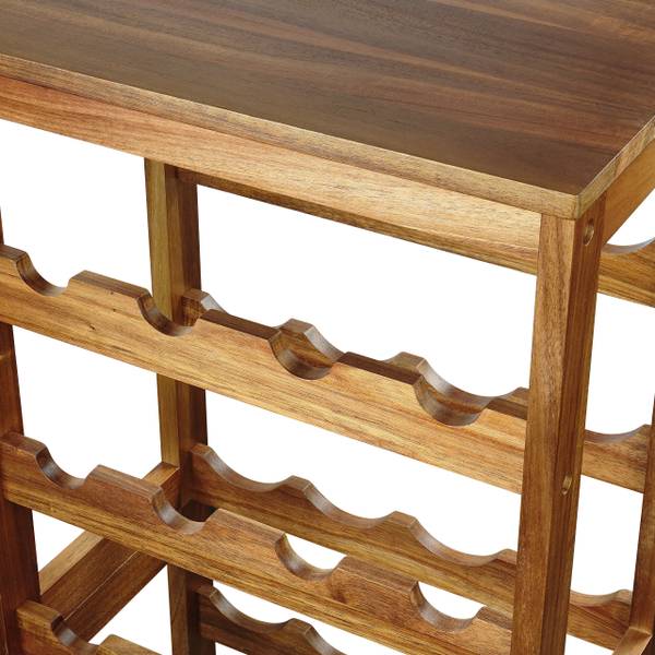 Weinregal Akazienholz 24 Flaschen Braun - Akazie - 24 x 82 x 36 cm