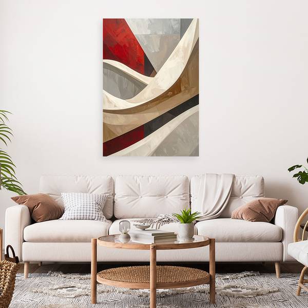 Canvas schilderij Abstracte geometrie 60 x 90 cm
