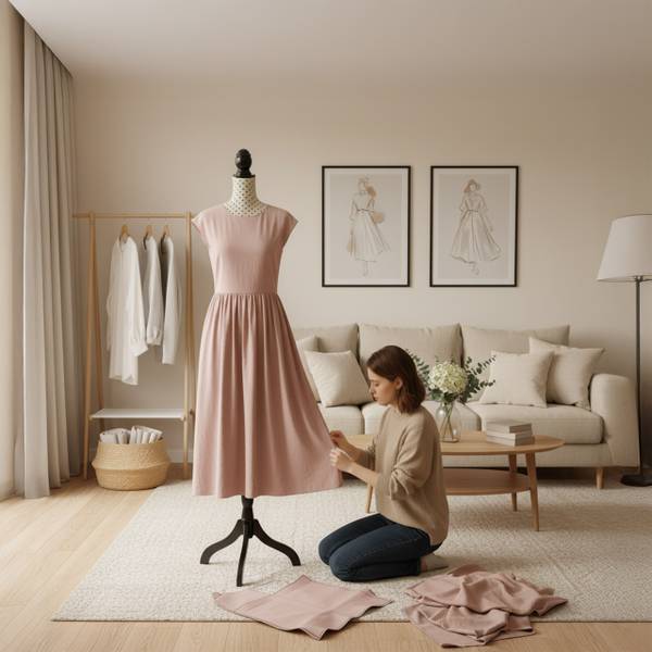 Weibliche Schneiderpuppe 36/38 Punkte Beige - Schwarz - Polyester - 41 x 167 x 34 cm