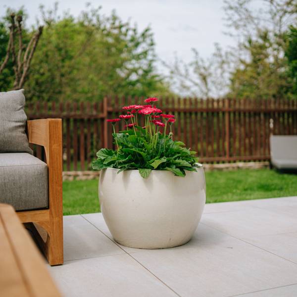 Blumentopf Romulus Weiß - Keramik - 21 x 15 x 21 cm