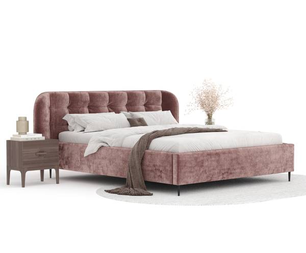 Polsterbett Nuno Pink - Liegefläche Breite: 160 cm