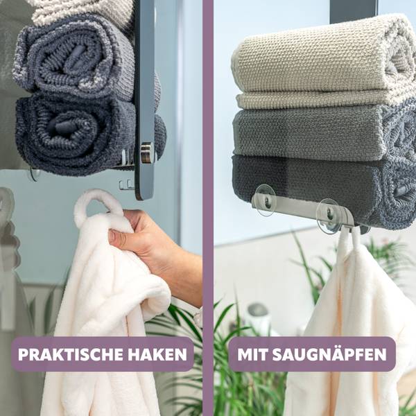 Glashandtuchhalter 2in1 Piazza Schwarz