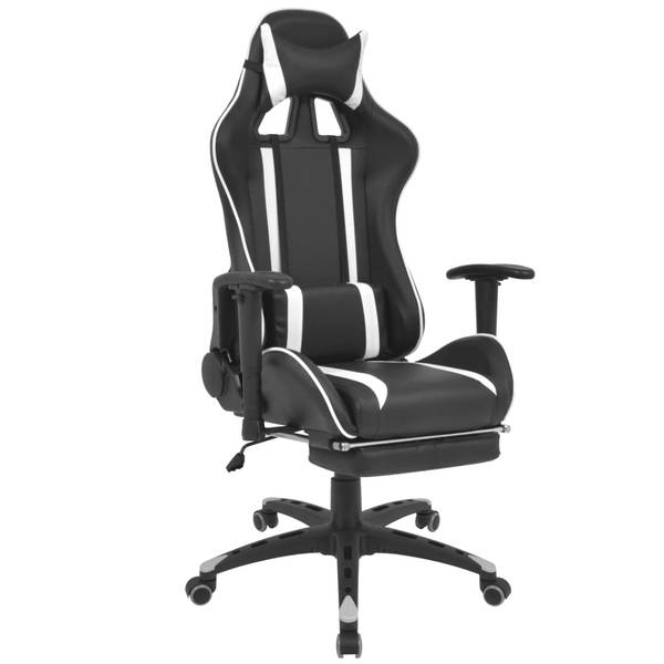Racing-Stuhl Weiß - Stahl - 71 x 136 x 70 cm