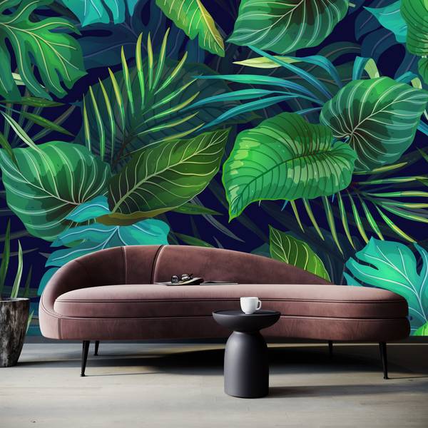 Fotobehang Tropische BLADEREN Natuur 3D 300 x 210 x 210 cm