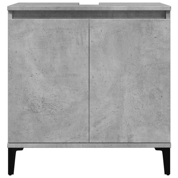 Waschbeckenunterschrank XT1416 Grau - Holzwerkstoff - 33 x 60 x 58 cm