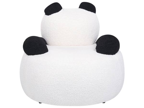 Fauteuil pour enfants VIBY Noir - Blanc - Fibres naturelles - 58 x 53 x 58 cm