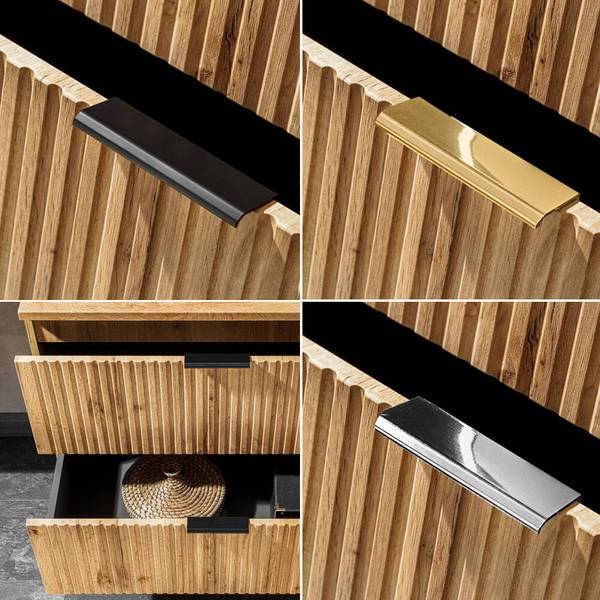 Badmöbel-Set ADELAIDE-56-156 5er-Set Braun - Holzwerkstoff - 220 x 200 x 47 cm