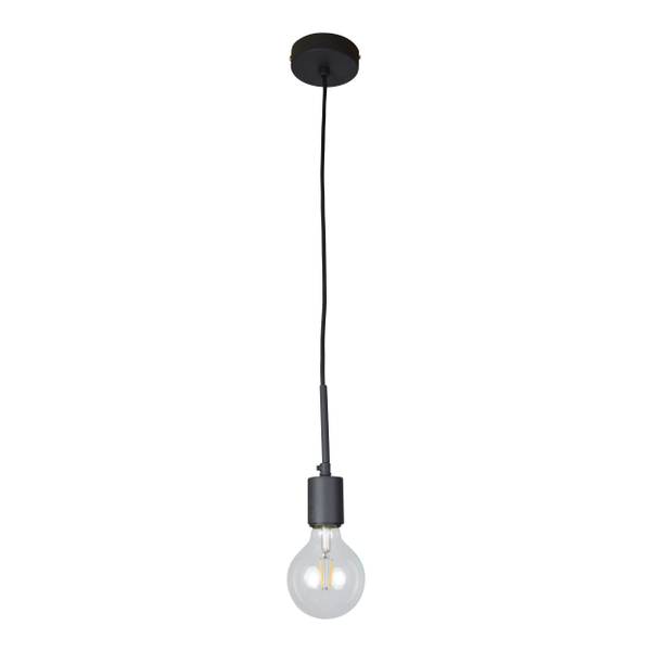 Hängelampen Bulby Schwarz - Metall - 5 x 185 x 5 cm