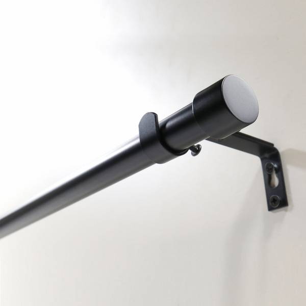Gardinenstange ausziehbar 1-Lauf Flexa Schwarz - 160 x 300 cm