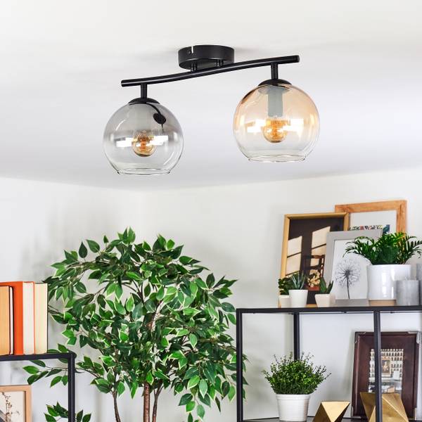 Deckenleuchte Cesaro Grau - Gelb - Metall - 100 x 40 x 100 cm