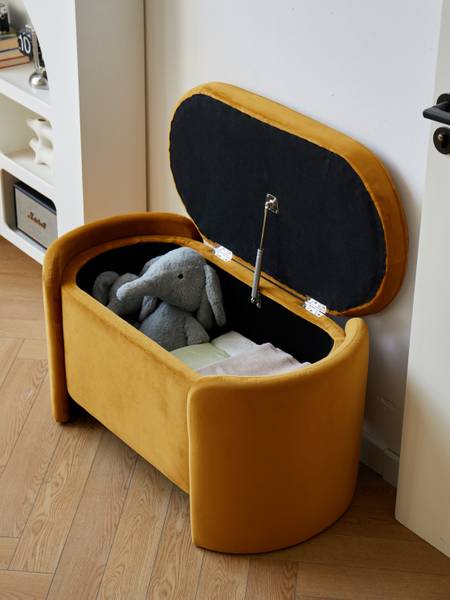 Sitzbank MOSS Gelb - Textil - 88 x 46 x 45 cm