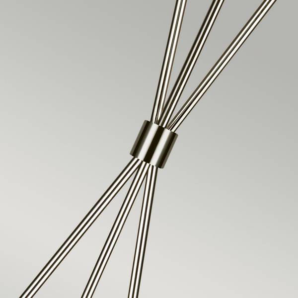 Lampe sur pied CESIA Argenté - Blanc - Métal - Textile - 47 x 139 x 47 cm