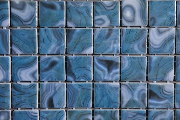 Glasmosaik BT-9090206 Blau - Farbglas - 48 x 48 x 32 cm