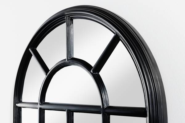 Wandspiegel CASTILLO Schwarz - Glas - Massivholz - 60 x 140 x 4 cm